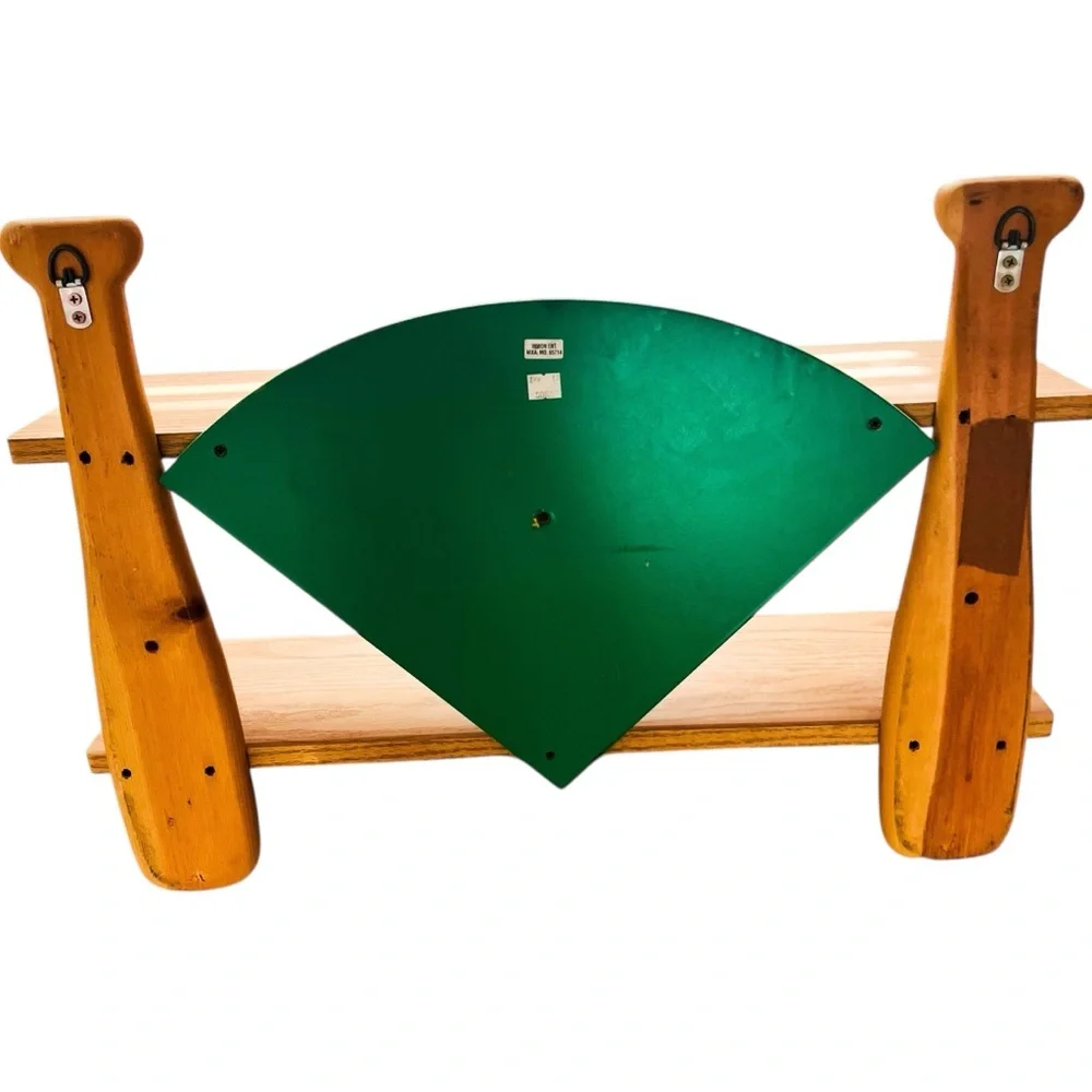 Baseball Diamond Natural Wood Wall Display Shelf
